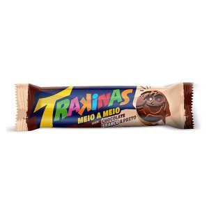 Biscoito Trakinas Chocolate Branco e Preto 126g
