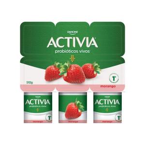 Leite Fermentado Activia Morango 510g