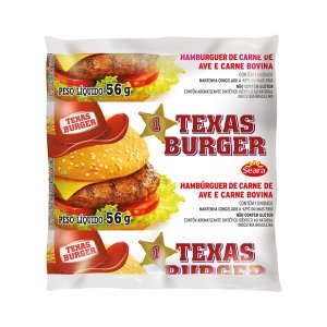 Hambúrguer de Carne de Ave e Bovina Seara Texas 56g