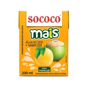Água de Coco com Maracujá Sococo 200ml