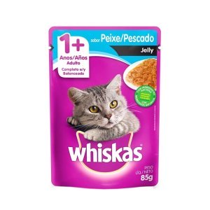 Ração Whiskas 1+ Anos Adulto Jelly Peixe 85g