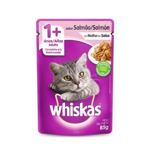 Ração Whiskas 1+ Anos Adulto Salmão 85g
