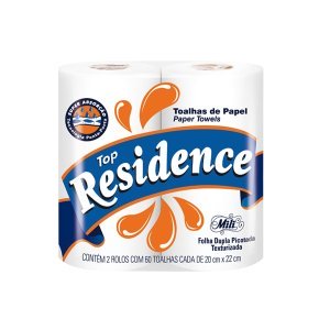 Toalha de Papel Branco Residence com 2 unidades