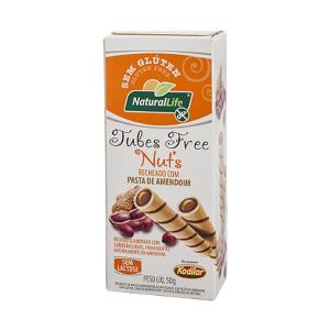 Biscoito Tubes Free Nut’s Pasta de Amendoim Natural Life 50g