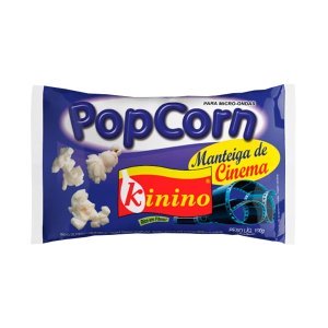 Milho de Pipoca para Micro-ondas Kinino Manteiga Cinema 100g